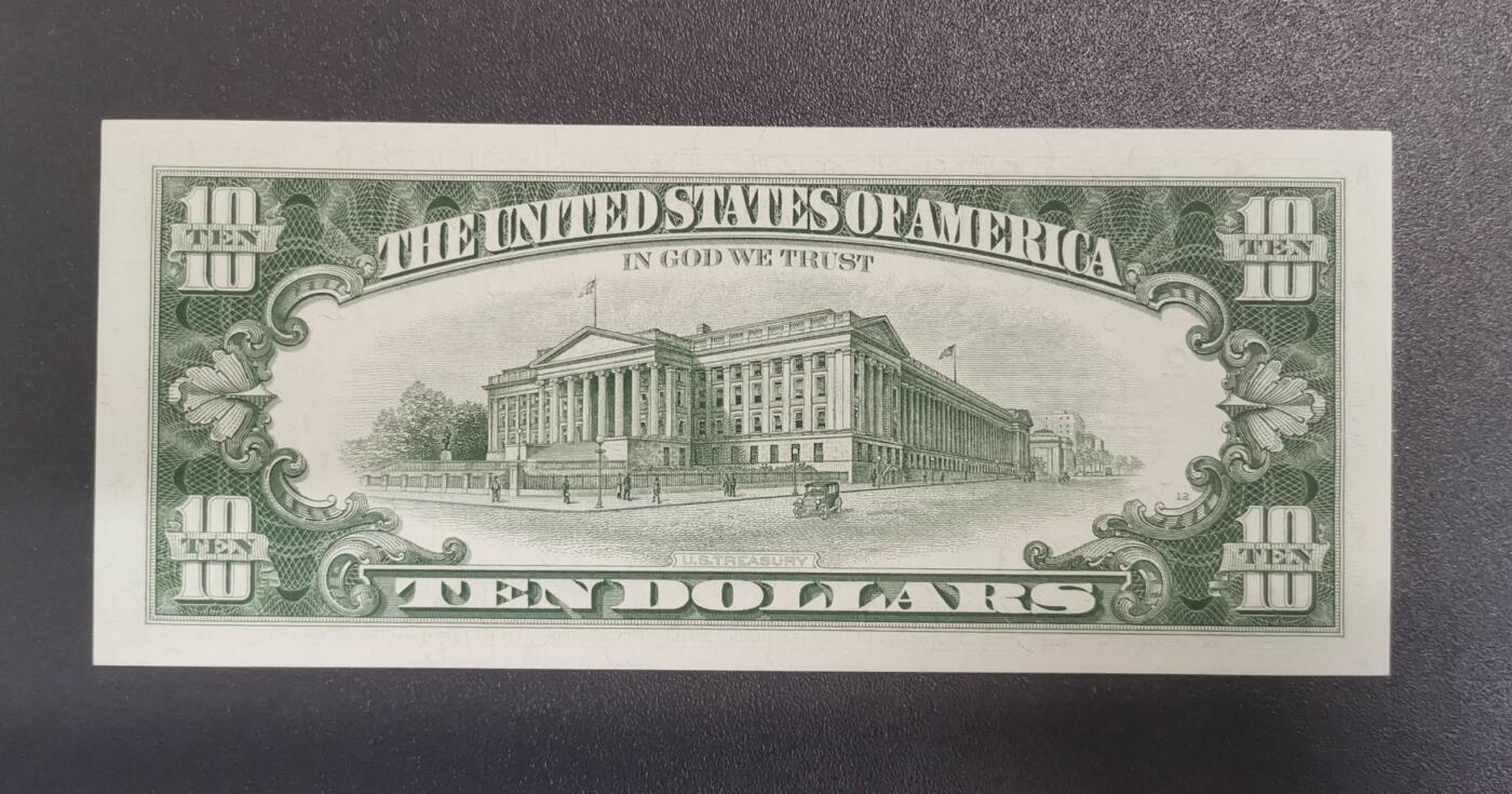 《艾美收藏》第218期-11.2周日外币荟萃 美国1963A版小头10美元UNC无4