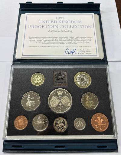 【雨安】【世界币章112-113期】周五/周六 两场连拍 2025-10-31 周五 19:30 保真 8秒倒数自动落锤 高效拍卖  - [现代套币] Great Britain 英国套币 精制套币 1997年