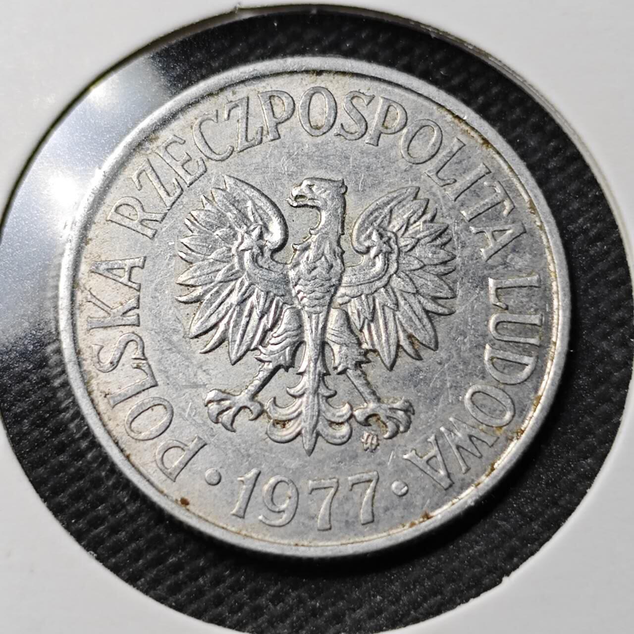 KK钱币收藏小铺  第361场  2月预留时间 周末发货  1977波兰50格罗申