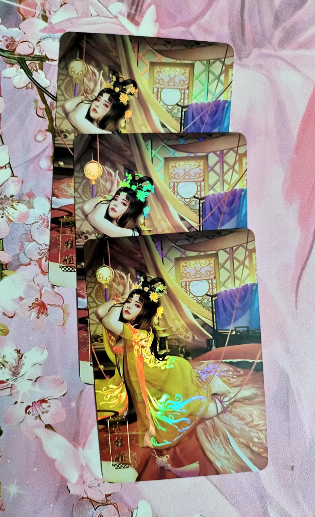 龙虎卡牌第六一场 （无佣金，单场满200元包邮，欢迎送拍） 彩闪3张 涅槃经典水浒 李桂姐3渐变（第3张为艺术卡）