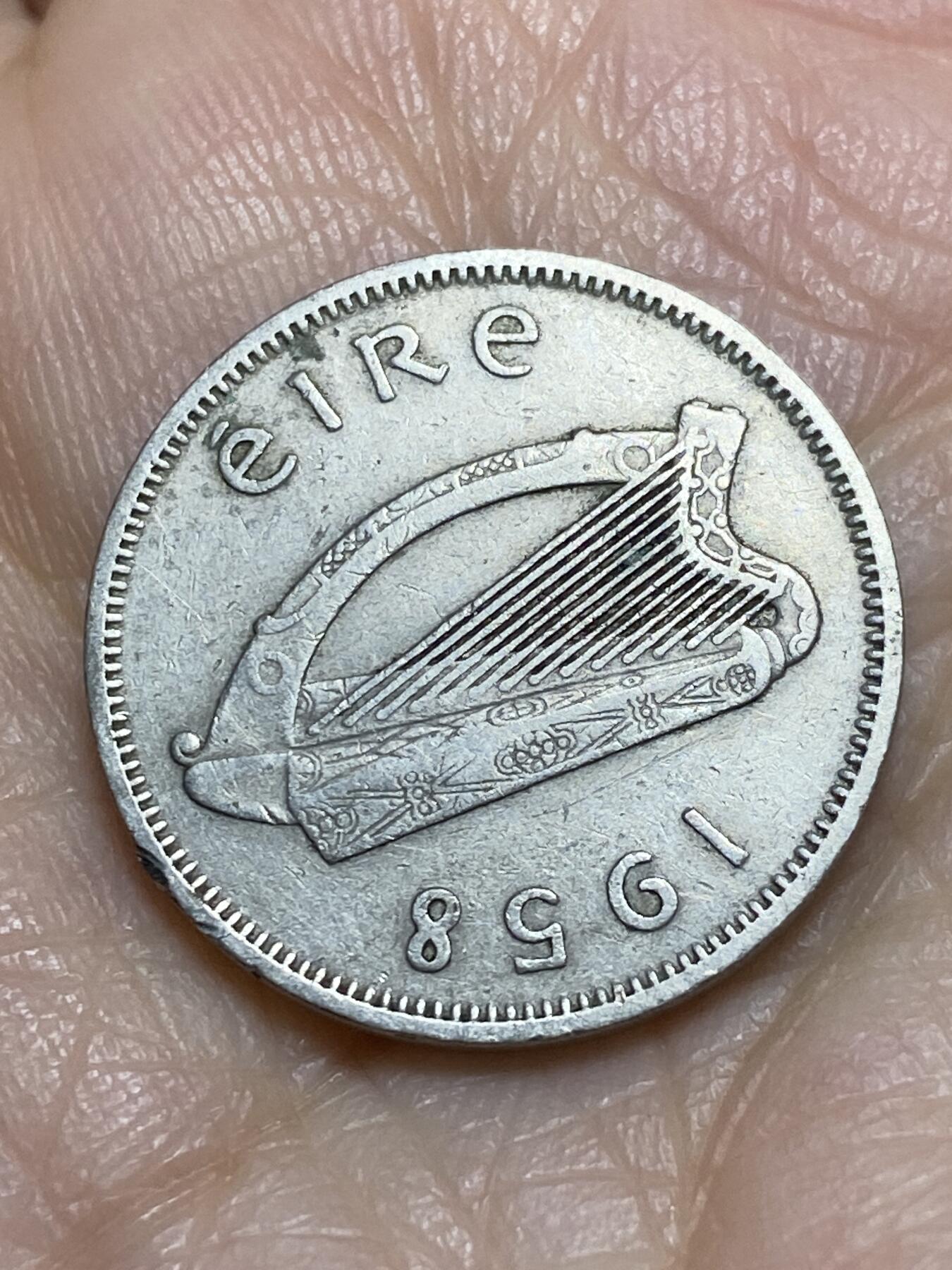 2025年第一百二十场(总第一百四十六场）外国好品散币(免佣金) 爱尔兰🇮🇪1958年6便士(共和国时期第一套第二版)