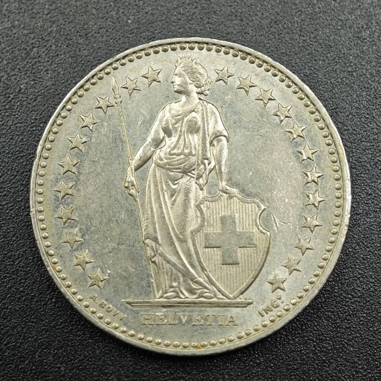 【淘币小摊】实时拍第七百八十一拍   散币场   满百包邮可预留二周 每周一统一发货   瑞士2001年2法郎镍币