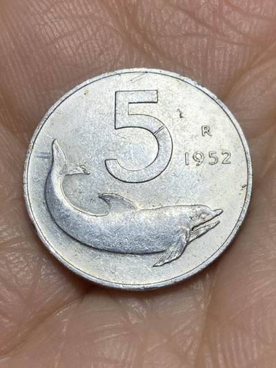 2025年第一百二十场(总第一百四十六场）外国好品散币(免佣金) - 早期年份–意大利🇮🇹1952年5里拉