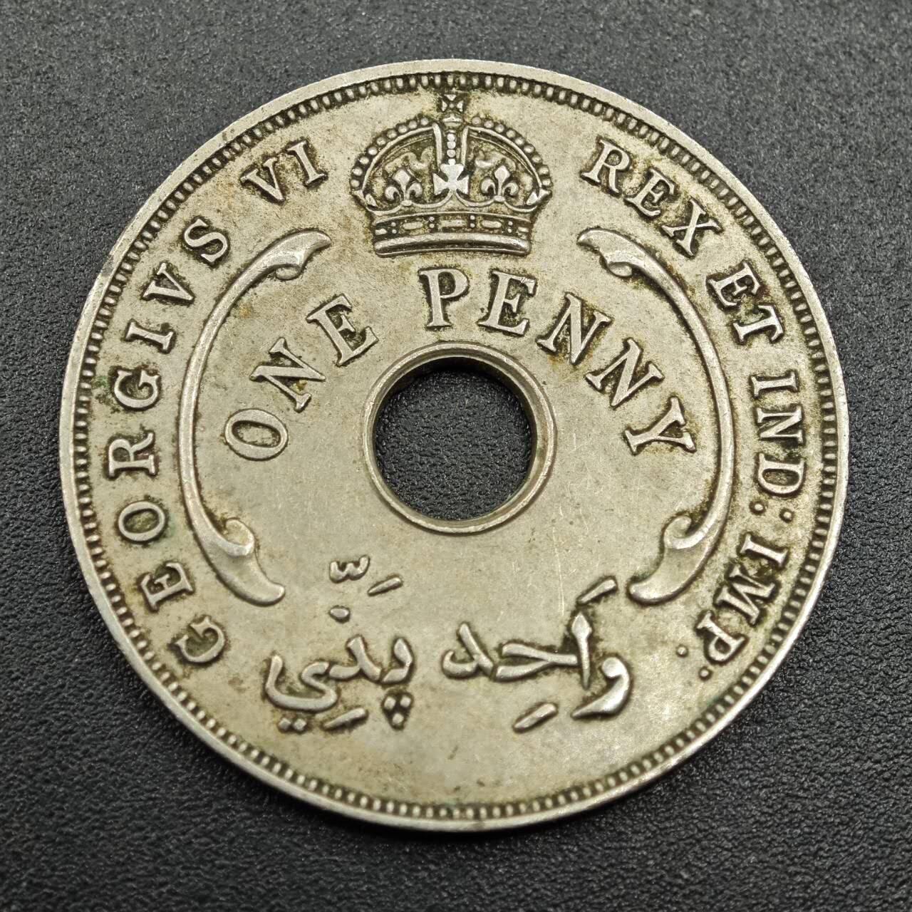 【淘币小摊】实时拍第七百八十一拍   散币场   满百包邮可预留二周 每周一统一发货   英属西非1940年乔治六世1便士镍币