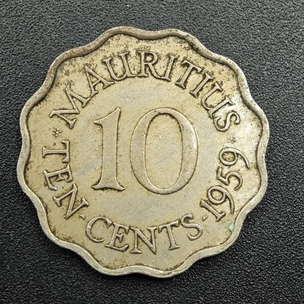 【淘币小摊】实时拍第七百八十一拍   散币场   满百包邮可预留二周 每周一统一发货   毛里求斯1959年10分镍币