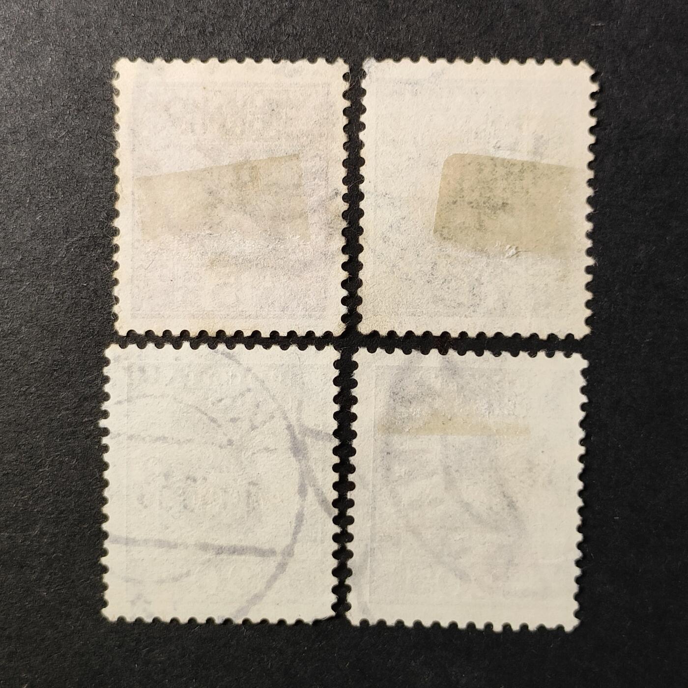 ↓君缘收藏638期☞钱币邮品↓无佣金、可寄存、满30元包邮  波兰邮票，1932年波兰国徽邮票4枚合售