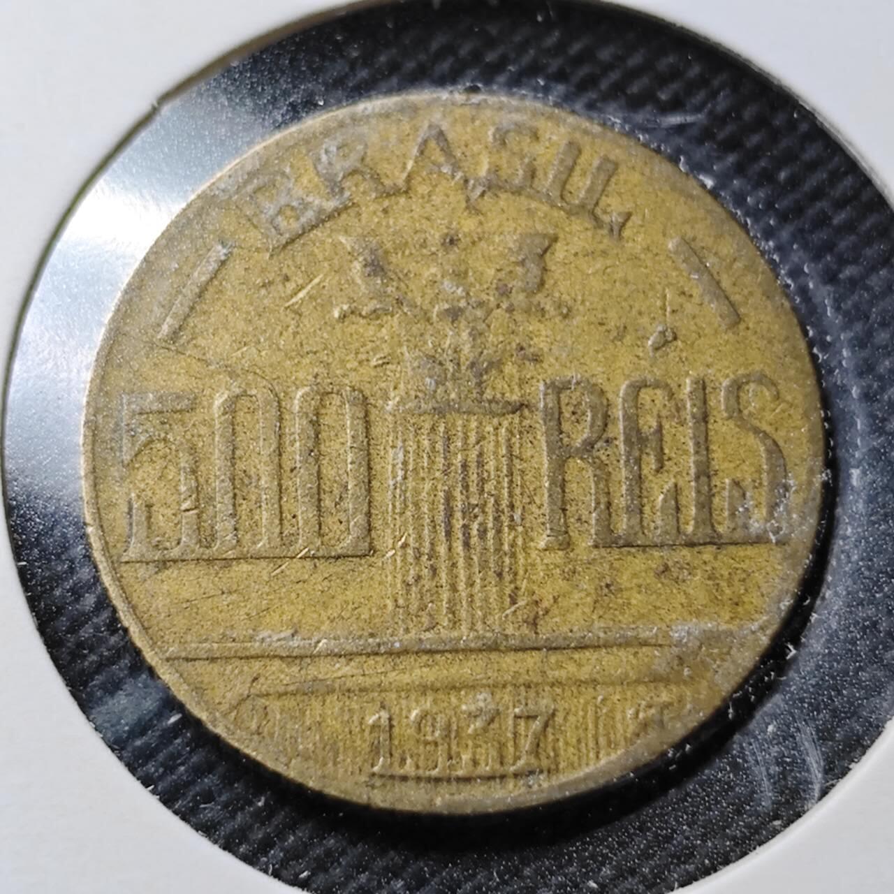 KK钱币收藏小铺  第362场  2月预留时间 周末发货  1937巴西500瑞斯铜币