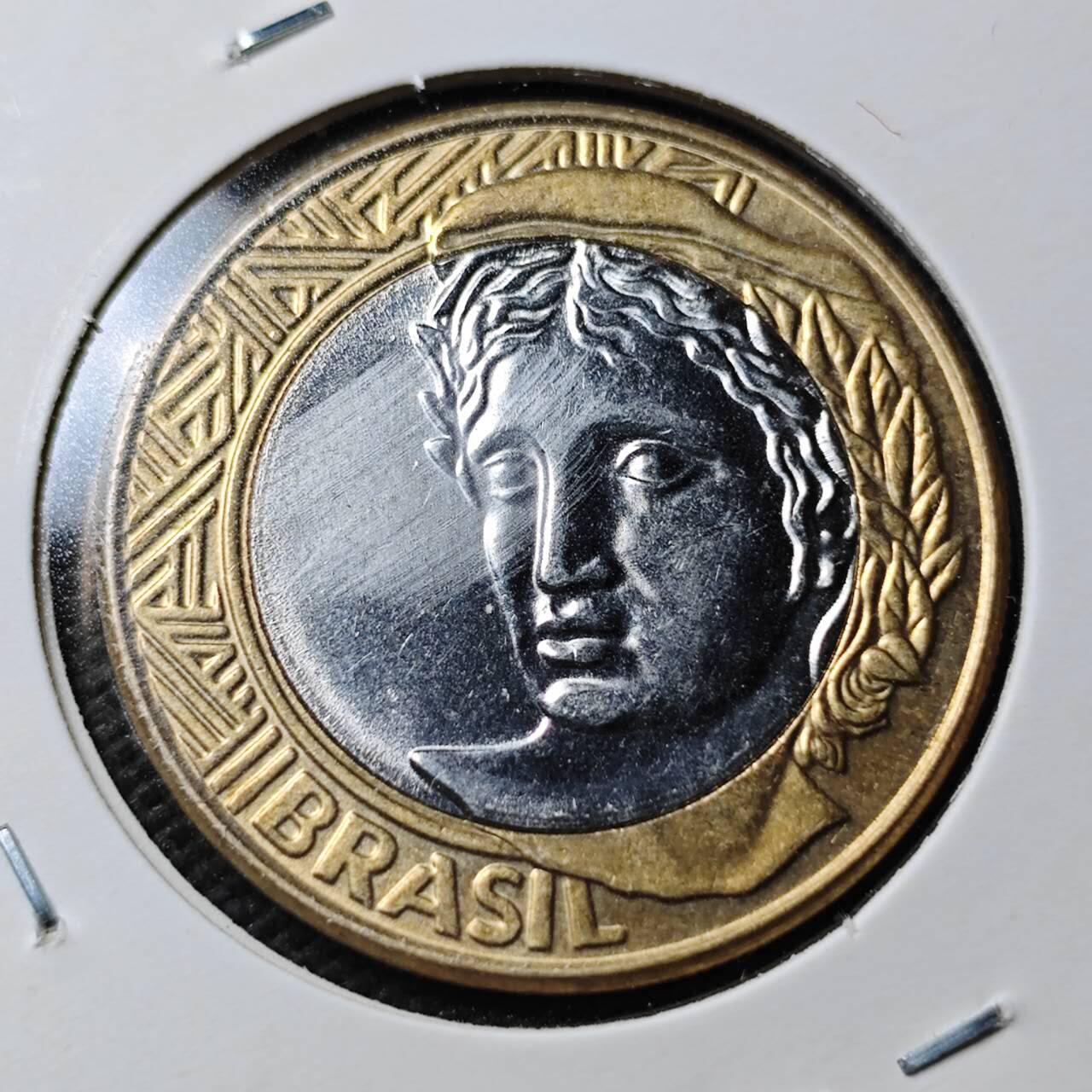 KK钱币收藏小铺  第361场  2月预留时间 周末发货  2007巴西1瑞尔双色币