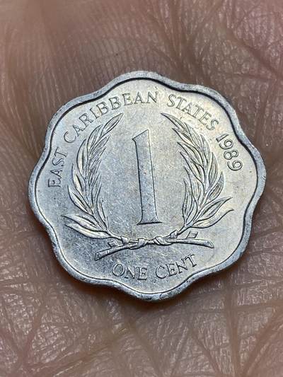 2025年第一百二十场(总第一百四十六场）外国好品散币(免佣金) - 东加勒比1989年1分(伊丽莎白二世中年花冠)