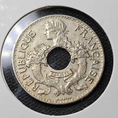 KK钱币收藏小铺  第361场  2月预留时间 周末发货 -  1938法属印支5分镍币