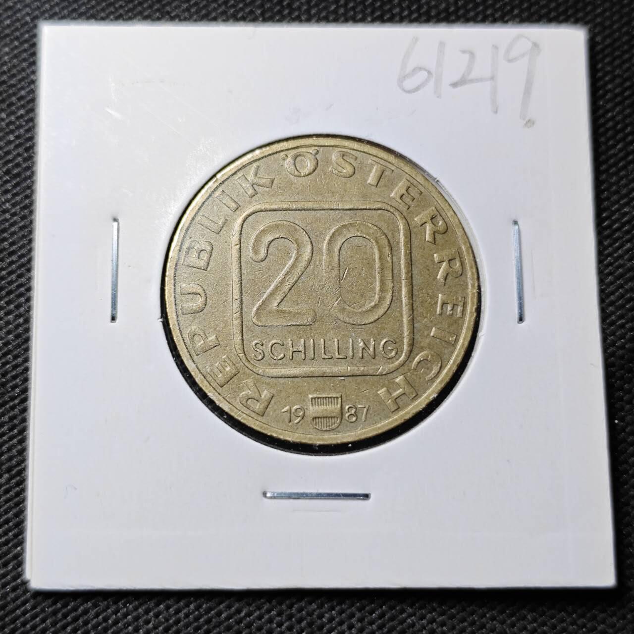 KK钱币收藏小铺  第361场  2月预留时间 周末发货  1987奥地利20先令纪念币 不多见