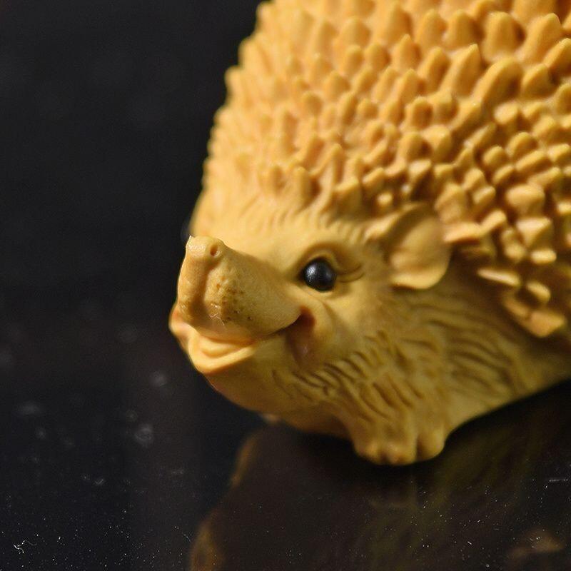 听雨轩（13） 黄杨木雕刺猬 6cm