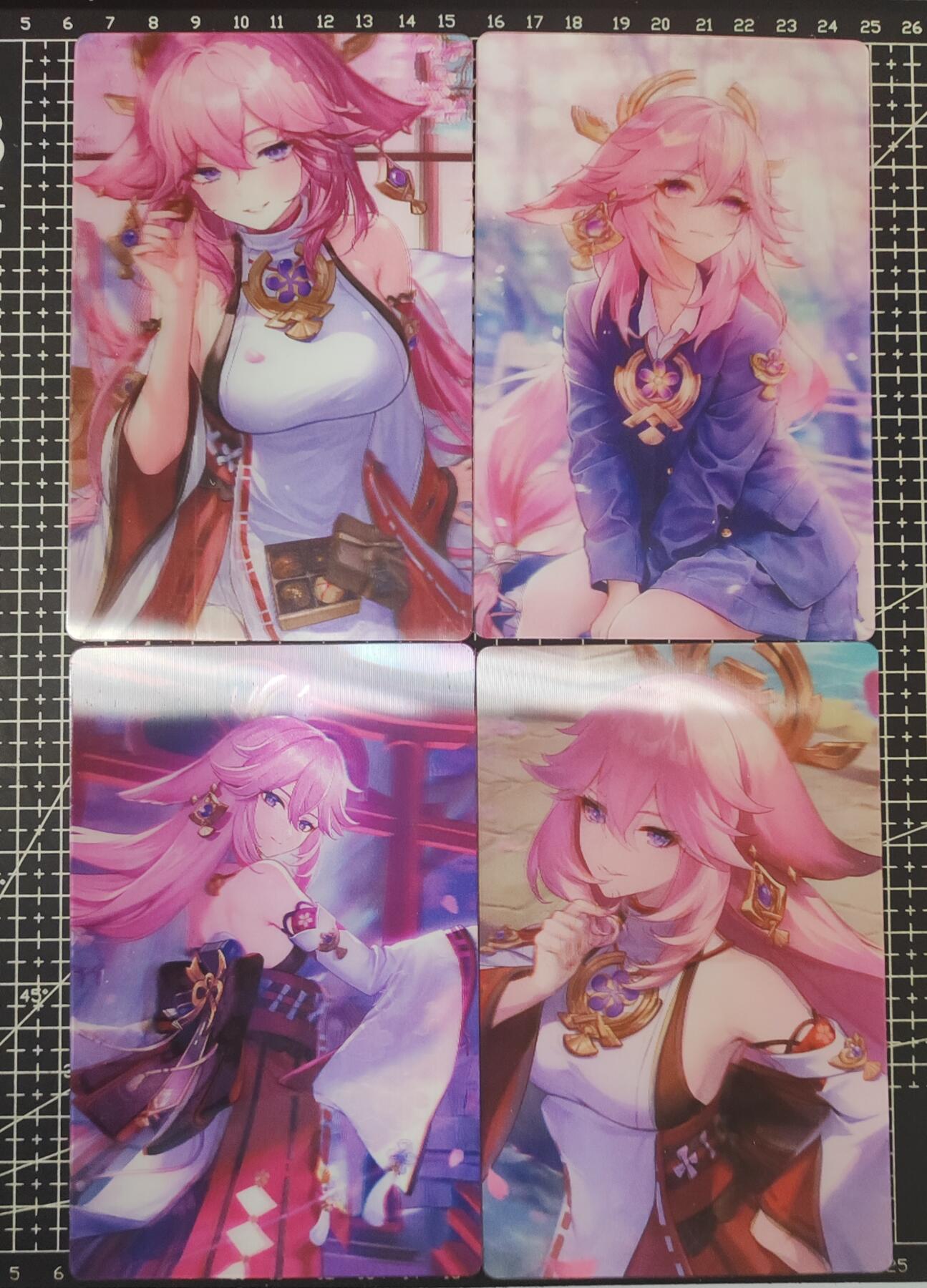 铃鹿第九期（提示一：自制卡难免瑕疵，可能存在撞角爆边等出厂瑕疵，介意慎拍；提示二：参拍请慎重，跑单押金不退的）） 八重神子A6光栅卡