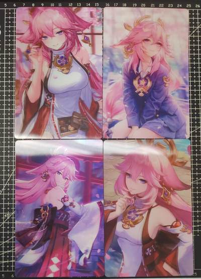 铃鹿第九期（提示一：自制卡难免瑕疵，可能存在撞角爆边等出厂瑕疵，介意慎拍；提示二：参拍请慎重，跑单押金不退的）） - 八重神子A6光栅卡