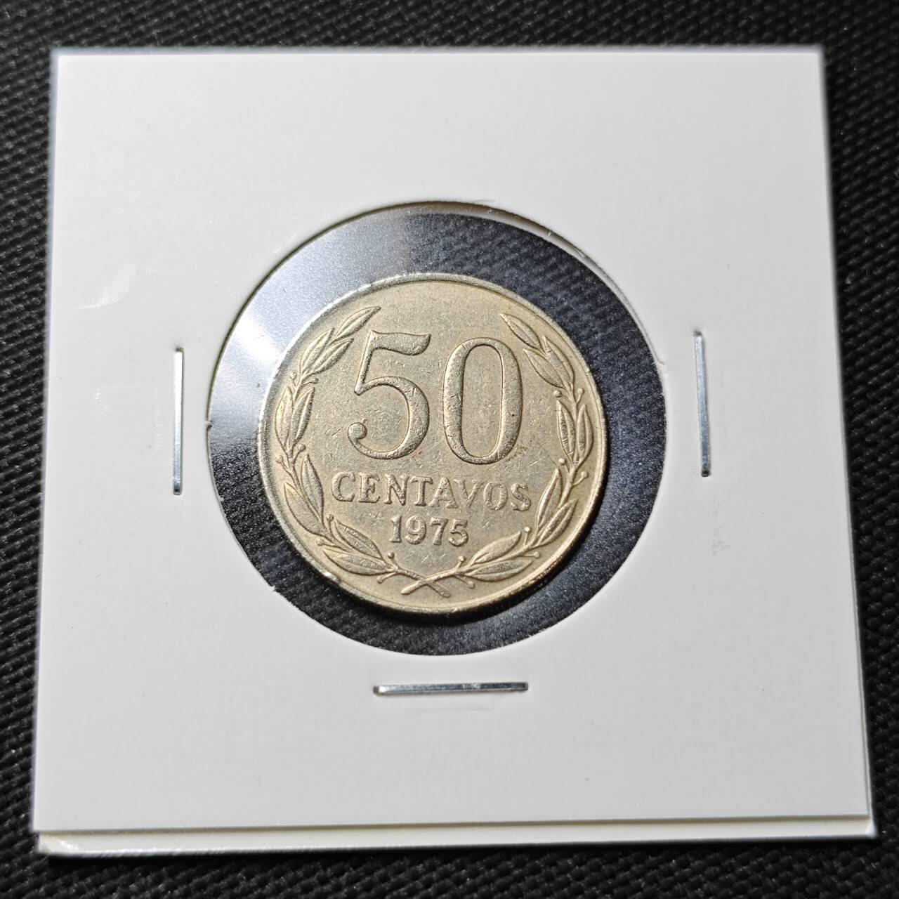 KK钱币收藏小铺  第361场  2月预留时间 周末发货  1975智利50分镍币