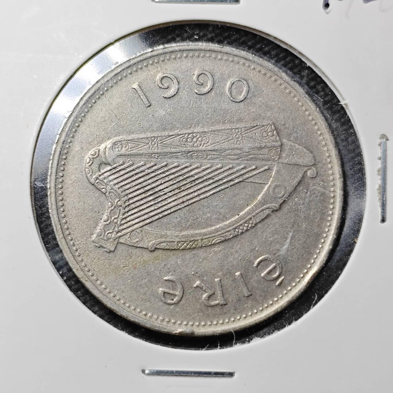 KK钱币收藏小铺  第361场  2月预留时间 周末发货  1990爱尔兰1镑