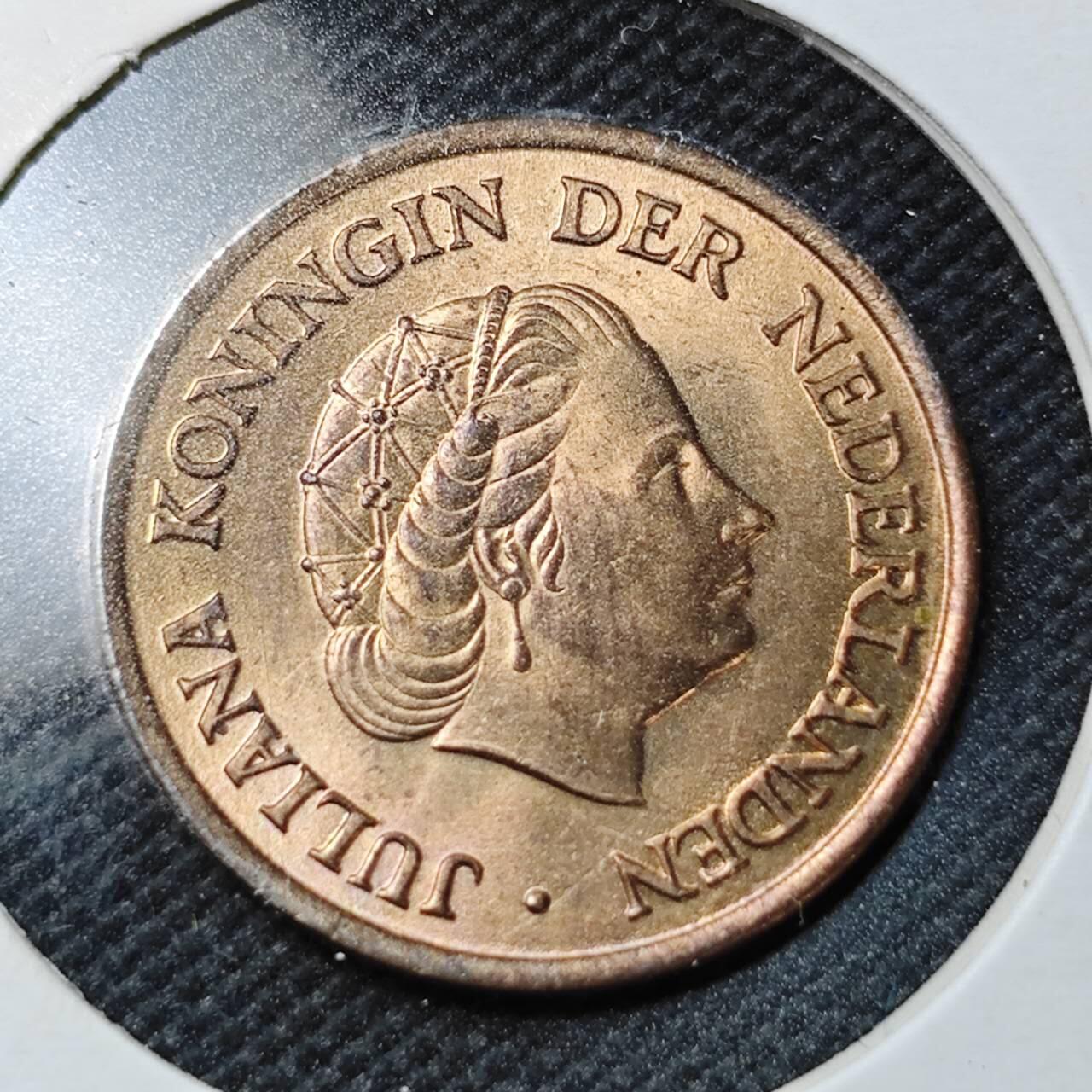 KK钱币收藏小铺  第362场  2月预留时间 周末发货  1965荷兰5分 好品