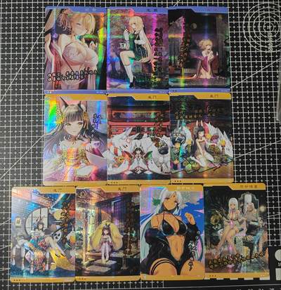 铃鹿第九期（提示一：自制卡难免瑕疵，可能存在撞角爆边等出厂瑕疵，介意慎拍；提示二：参拍请慎重，跑单押金不退的）） - 碧蓝纱布闪套卡