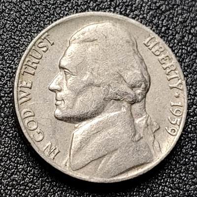 泉币菌-第120场-精品福利场 - 美品 美国1959年5美分纪念币 杰斐逊 及 故居蒙蒂塞洛庄园 21mm 