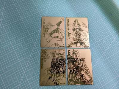 C先生卡牌 第15期 元集纪·刷子签·罐儿签·毒瘤签(持续收拍品中...) - 【金属卡】阿里鱼《圣斗士星矢》荣耀单人4张