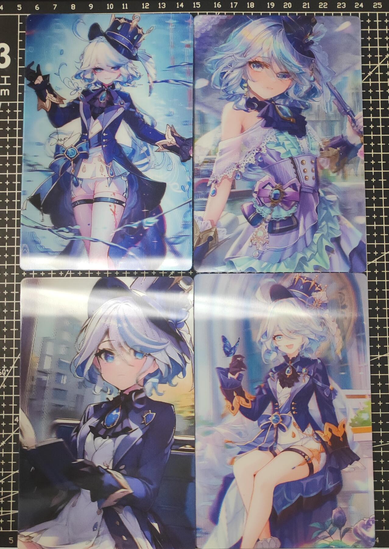 铃鹿第九期（提示一：自制卡难免瑕疵，可能存在撞角爆边等出厂瑕疵，介意慎拍；提示二：参拍请慎重，跑单押金不退的）） 芙宁娜A6光栅卡