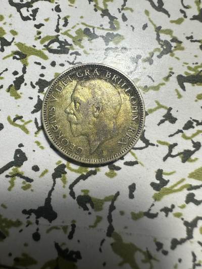 外国钱币，章 英国乔治五世1先令银币