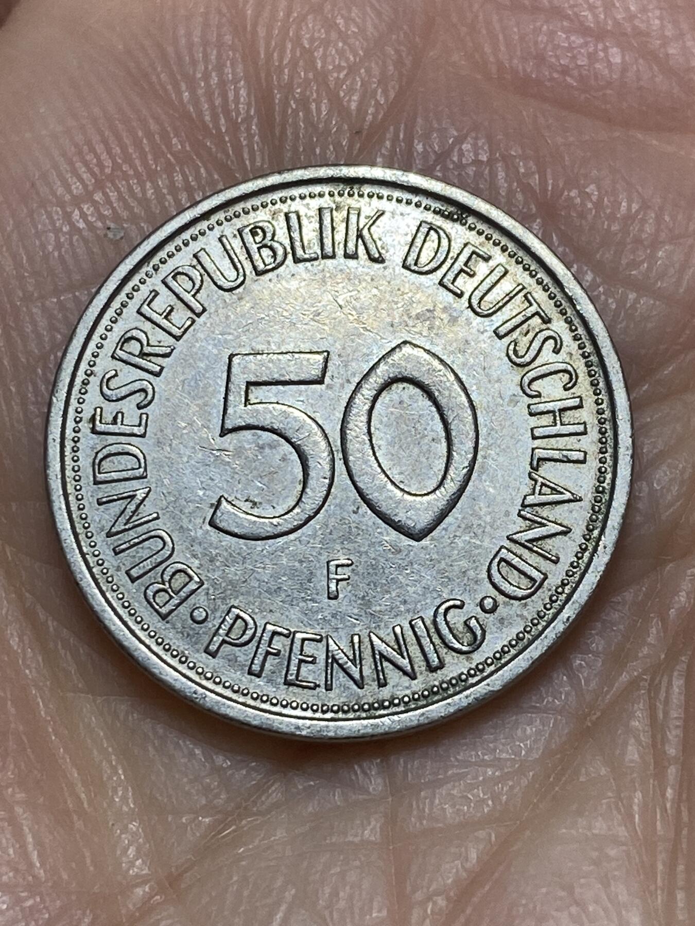 2025年第一百二十场(总第一百四十六场）外国好品散币(免佣金) 德国🇩🇪1983年50芬尼(F标，斯图加特造)