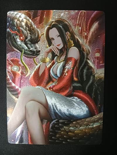 花开卡拍第45期（11月2号周日截拍，品控勿拍!!!拍品不寄存，运费5元，自制卡难免瑕疵，可能存在轻微撞角爆边等出厂瑕疵，品控介意勿拍！） - 奇点 海贼王女帝 粗闪单卡