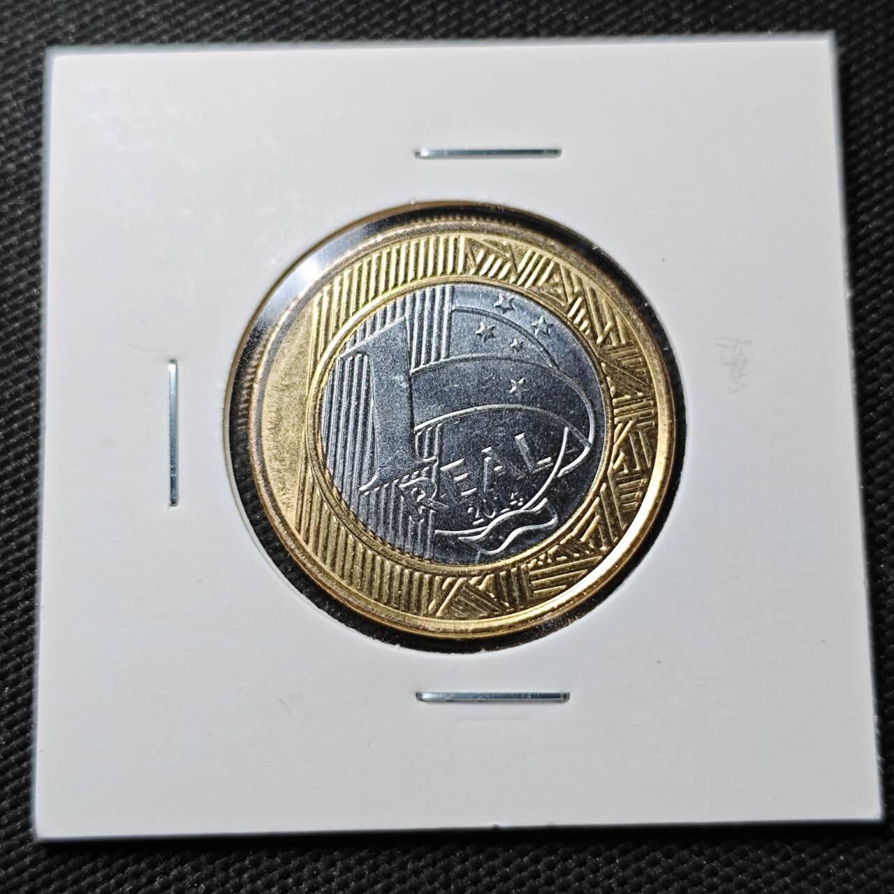 KK钱币收藏小铺  第362场  2月预留时间 周末发货  巴西1瑞尔纪念币