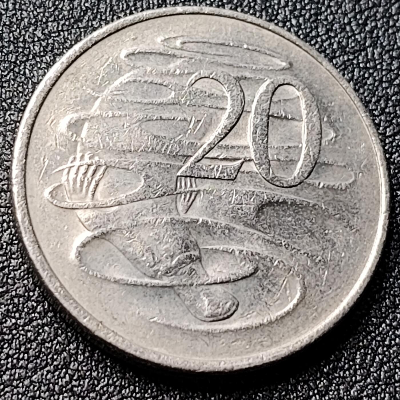 泉币菌-第120场-精品福利场 1982年英属澳大利亚20分 伊丽莎白女王  鸭嘴兽  28.5mm