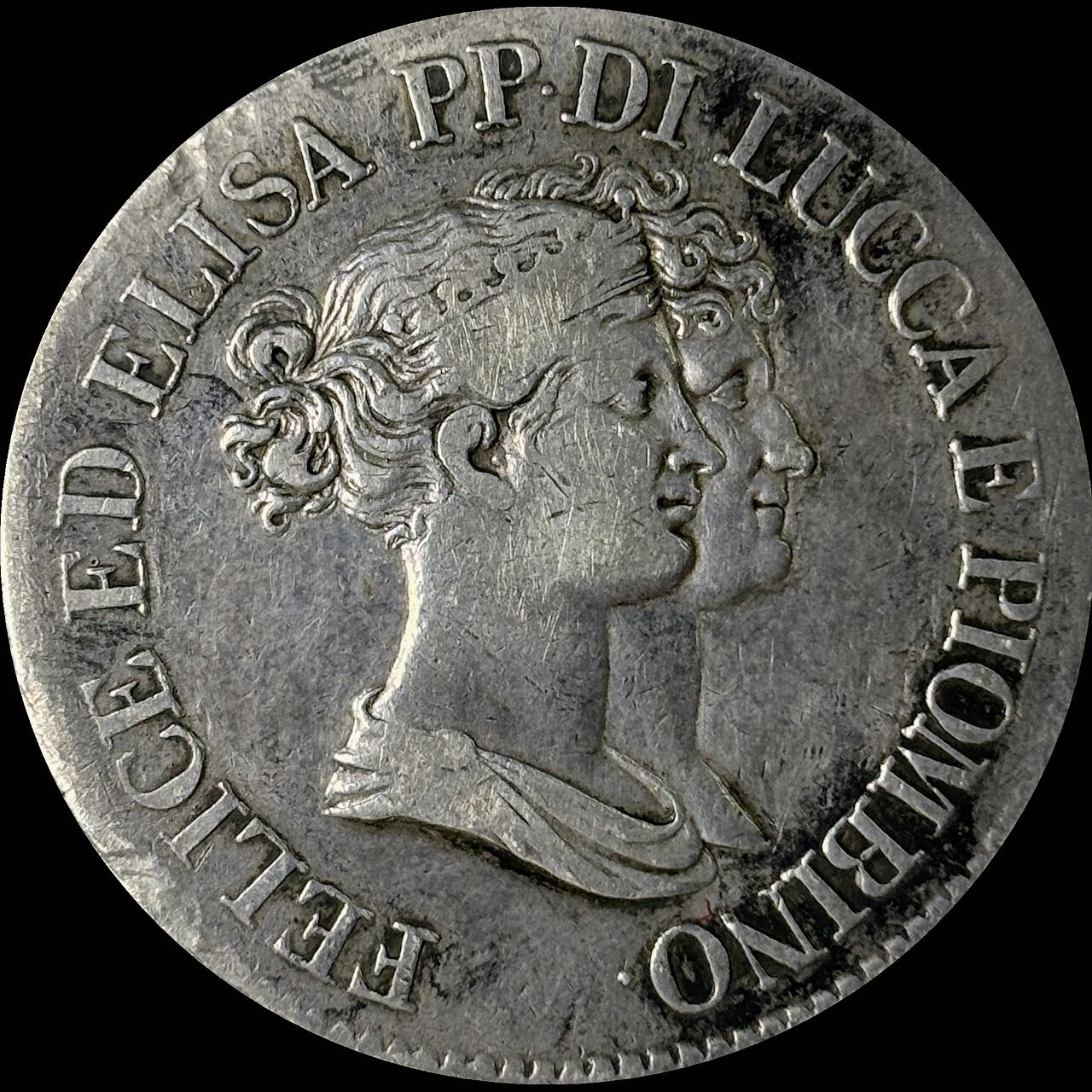 【雨安】【世界币章112-113期】周五/周六 两场连拍 2025-10-31 周五 19:30 保真 8秒倒数自动落锤 高效拍卖  [裸币各国] Italy 意大利 卢卡 5里拉 1808年