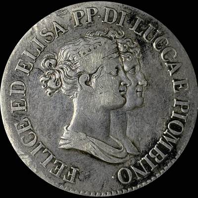 【雨安】【世界币章112-113期】周五/周六 两场连拍 2025-10-31 周五 19:30 保真 8秒倒数自动落锤 高效拍卖  - [裸币各国] Italy 意大利 卢卡 5里拉 1808年