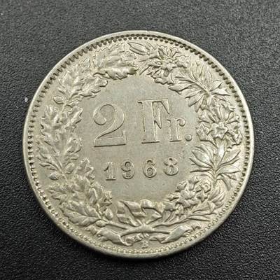 【淘币小摊】实时拍第七百八十一拍   散币场   满百包邮可预留二周 每周一统一发货   - 瑞士1968年2法郎镍币