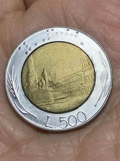 2025年第一百二十场(总第一百四十六场）外国好品散币(免佣金) - 意大利🇮🇹1988年500里拉