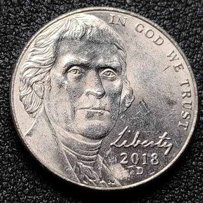 泉币菌-第121场-精品福利场 - 原光极美品 美国2018年5美分纪念币 杰斐逊 及 故居蒙蒂塞洛庄园 21mm 