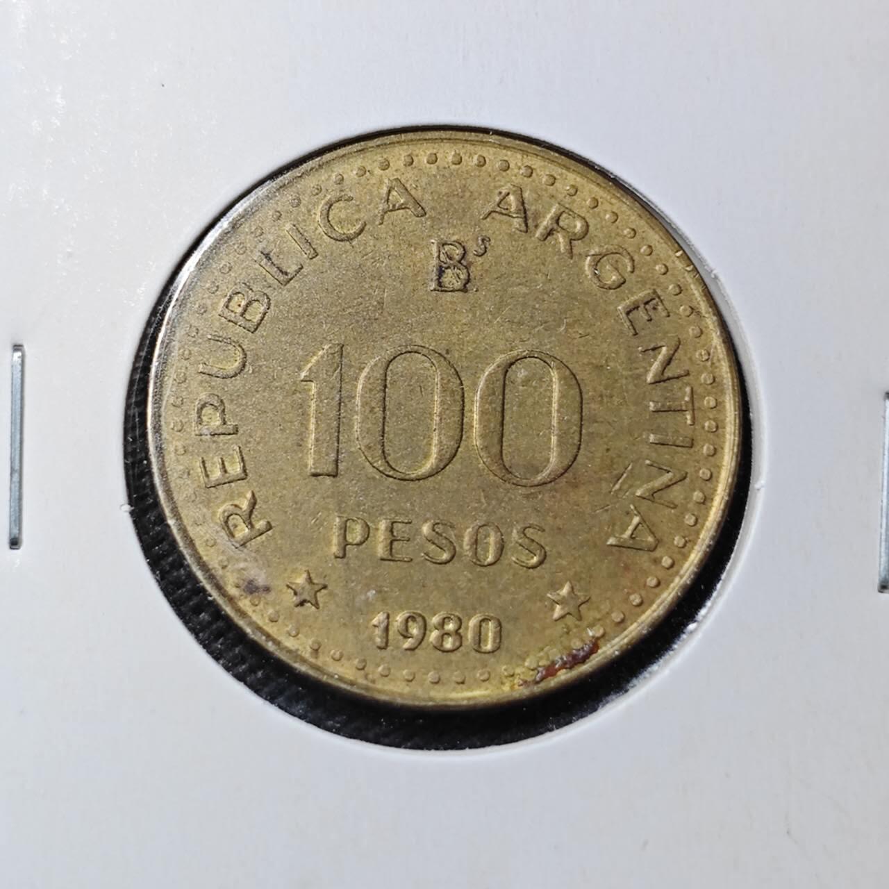 KK钱币收藏小铺  第362场  2月预留时间 周末发货  1980阿根廷100法郎