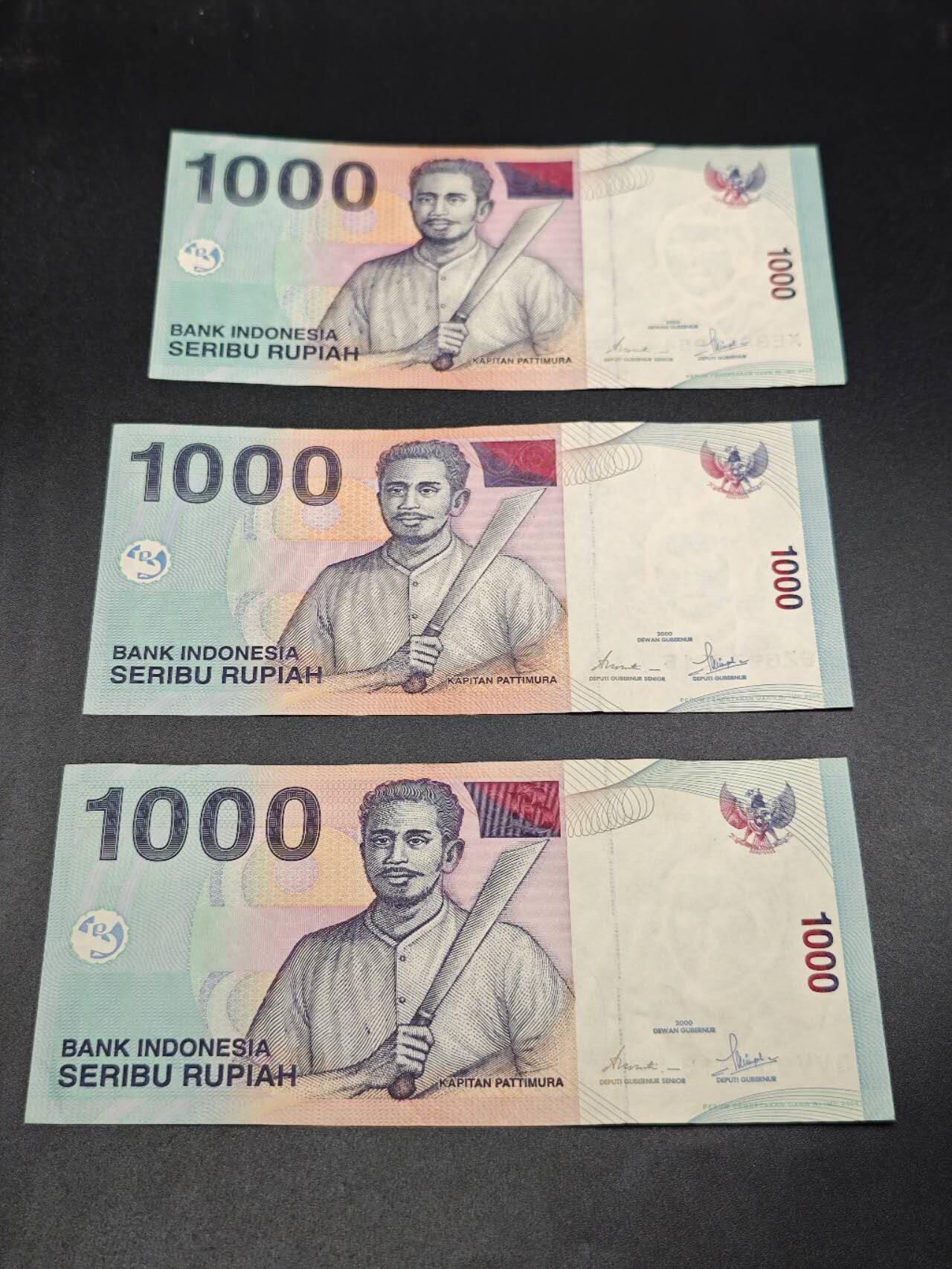 【淘币小摊】实时拍第七百八十二拍   无佣金纸币福利场   满百包邮可预留二周 每周一统一发货   印尼1000卢比3张