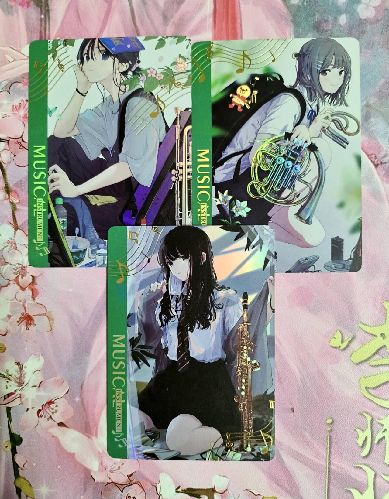 龙虎卡牌第六一场 （无佣金，单场满200元包邮，欢迎送拍） 彩闪3张 京珞 管弦少女小套