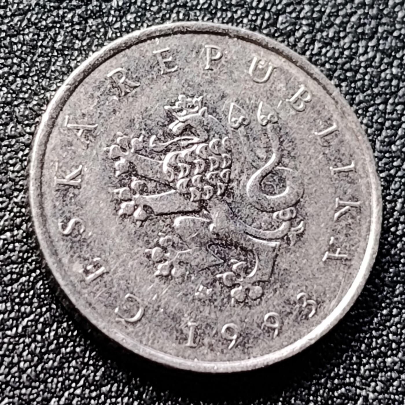 泉币菌-第121场-精品福利场 捷克共和国1克郎硬币 皇冠 狮徽23mm