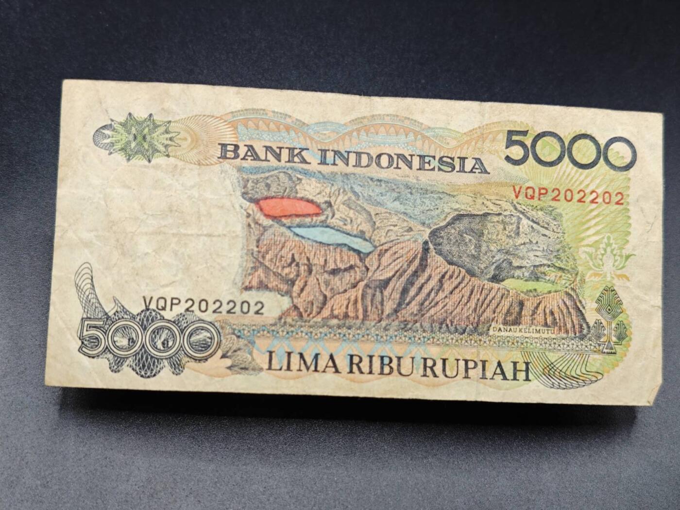 【淘币小摊】实时拍第七百八十二拍   无佣金纸币福利场   满百包邮可预留二周 每周一统一发货   印尼5000卢比