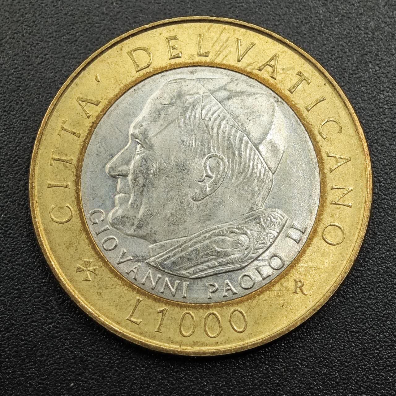 【淘币小摊】实时拍第七百八十一拍   散币场   满百包邮可预留二周 每周一统一发货   梵蒂冈2001年1000里拉