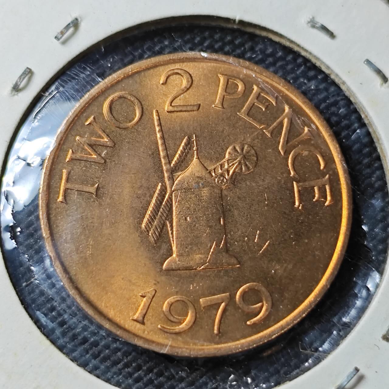 KK钱币收藏小铺  第362场  2月预留时间 周末发货 根西2根西铜币 好品 