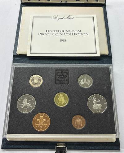 【雨安】【世界币章112-113期】周五/周六 两场连拍 2025-10-31 周五 19:30 保真 8秒倒数自动落锤 高效拍卖  - [现代套币] Great Britain 英国套币 精制套币 1988年