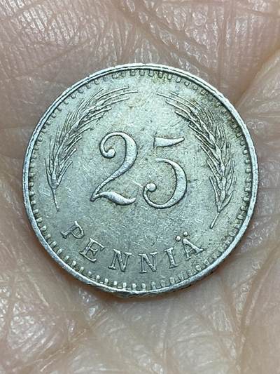 2025年第一百二十场(总第一百四十六场）外国好品散币(免佣金) - 芬兰🇫🇮1934年25盆尼(S标)