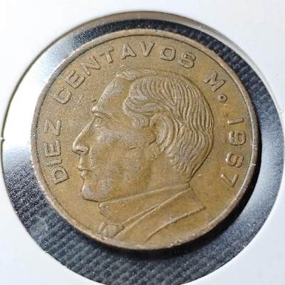 KK钱币收藏小铺  第362场  2月预留时间 周末发货 -  1967墨西哥10分铜币