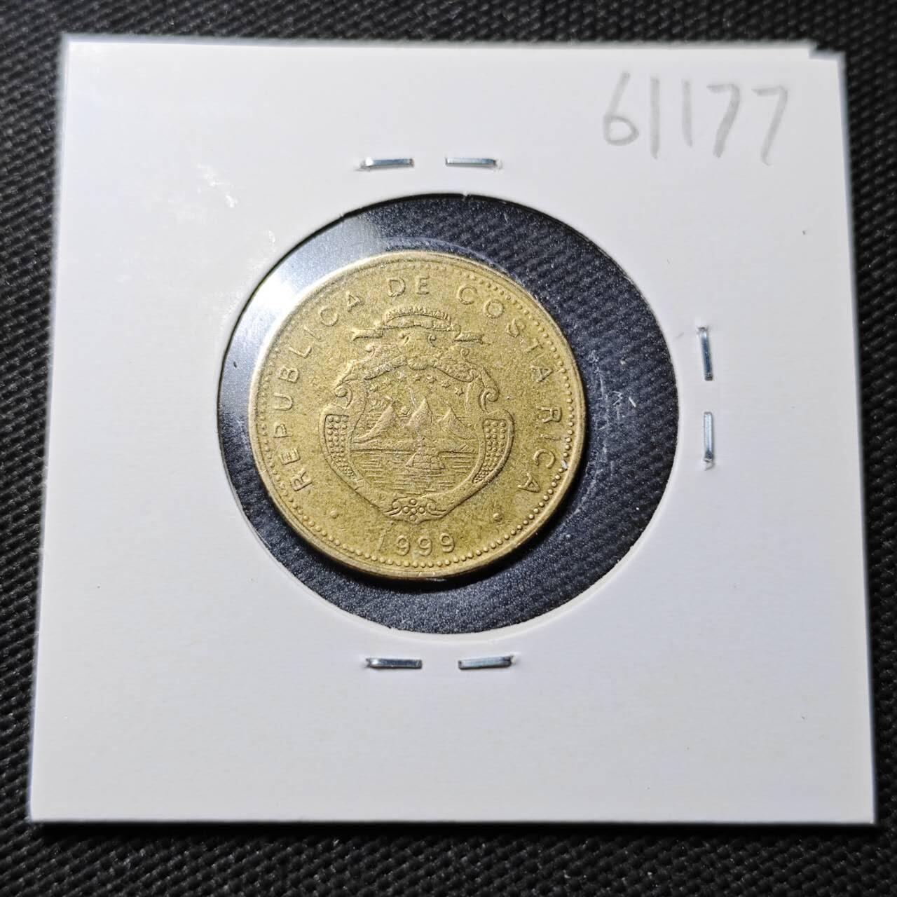 KK钱币收藏小铺  第361场  2月预留时间 周末发货  1999哥斯达黎加5科朗