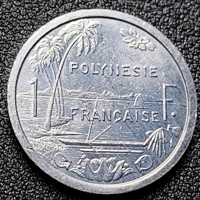 泉币菌-第121场-精品福利场 - 1986年 法属波利尼西亚硬币1法郎 大洋洲硬币 女神外币