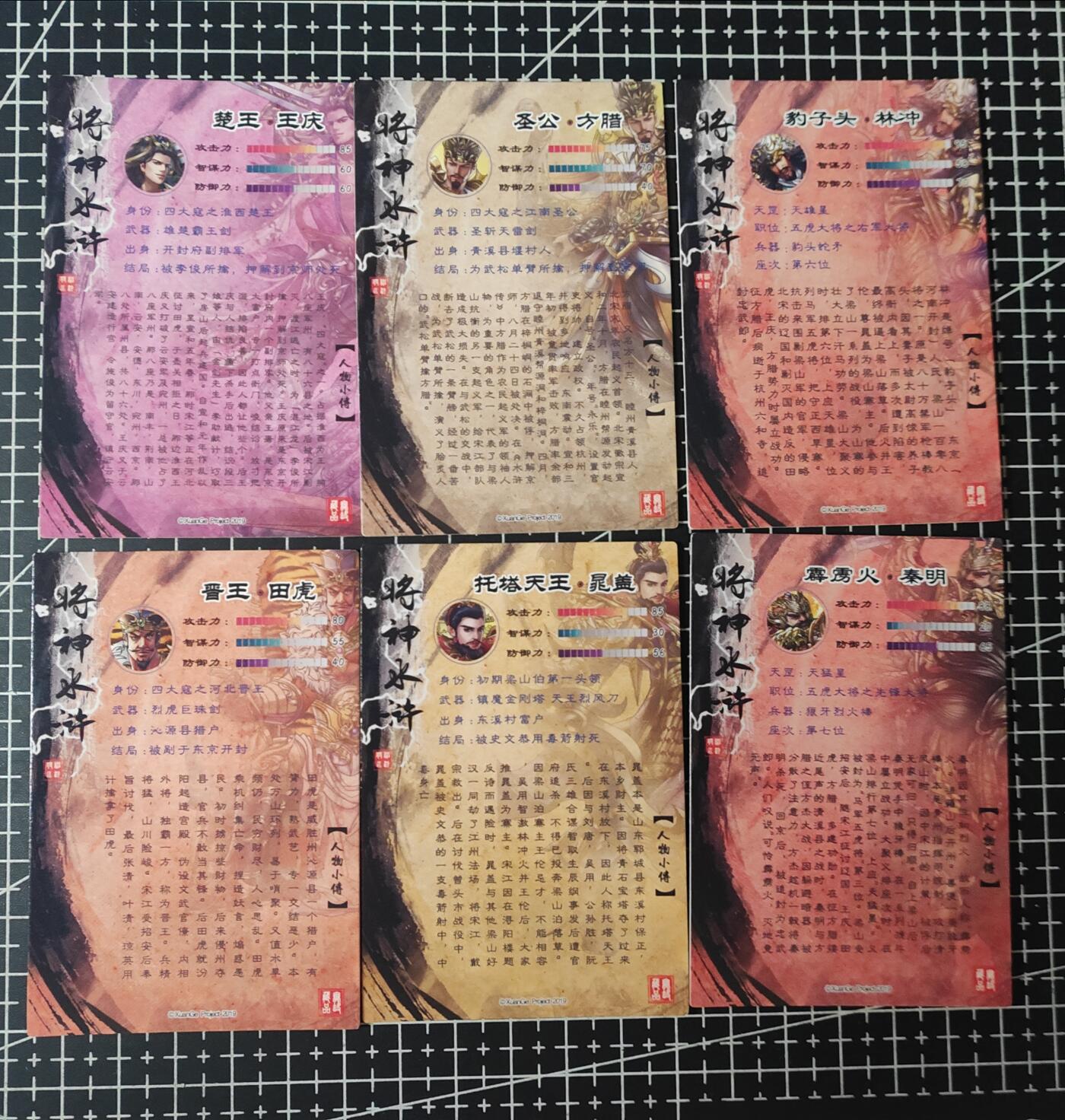 铃鹿第九期（提示一：自制卡难免瑕疵，可能存在撞角爆边等出厂瑕疵，介意慎拍；提示二：参拍请慎重，跑单押金不退的）） 将神水浒镭光闪四大寇6张