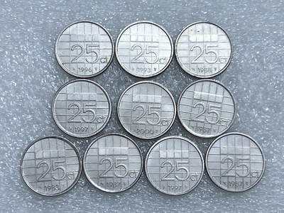 第一海外回流一元起拍收藏 散集专场  第260期 - 荷兰25分硬币 贝娅特丽克丝女王 10枚