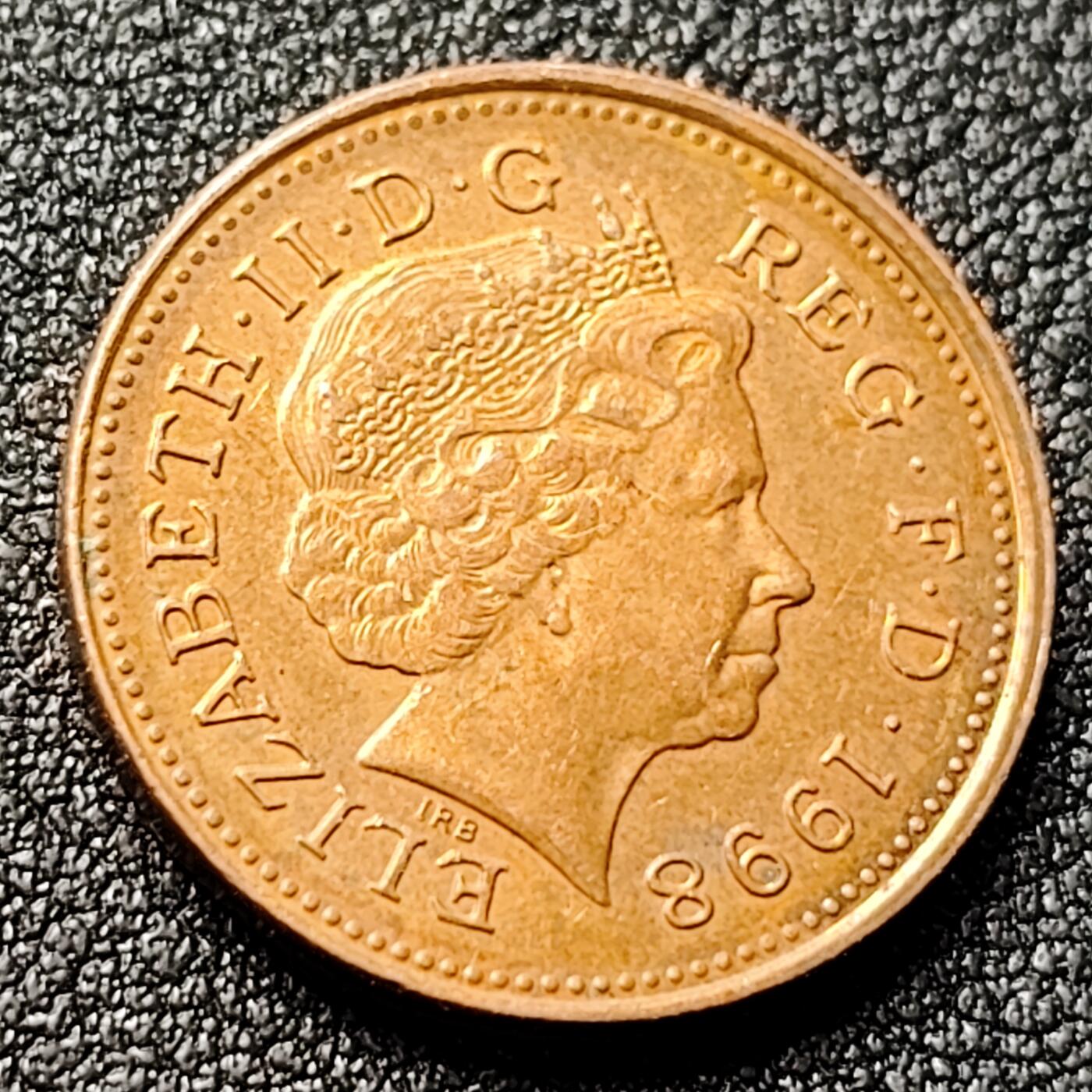 泉币菌-第120场-精品福利场 英国1998年1便士紫铜币 威斯敏斯特宫徽章 20.3mm